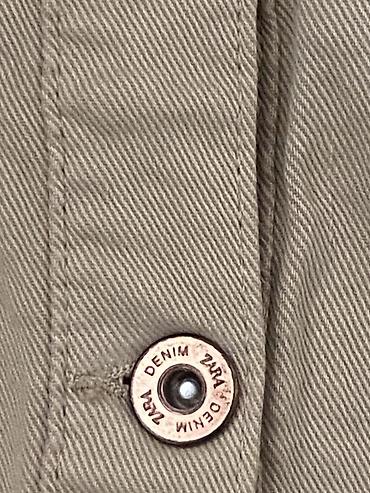 brend geyim: ZARA Denim xaki rəngli qısaəlli köynək-don - Brend: ZARA (ZARA DENIM — 3