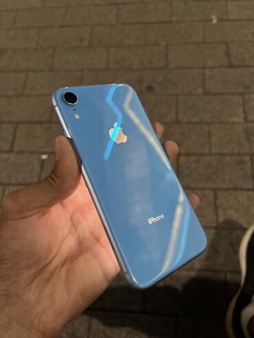 бу сотовые телефоны: IPhone Xr, Колдонулган, 64 ГБ, Көк, Коргоочу айнек, Каптама, 78 %