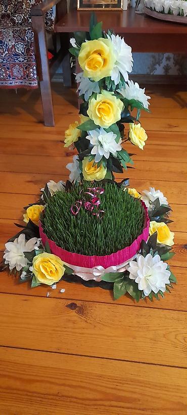 yeni il dekor: Novruz üçün dekorativ səməni kompozisiyası - Böyük dairəvi səməni — 1