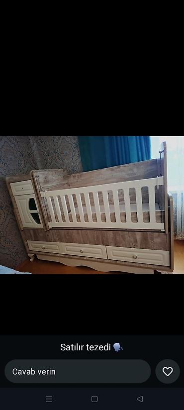 il: Uşaq çarpayısı-komod tipli beşik - Material: ağac/laminat — 1