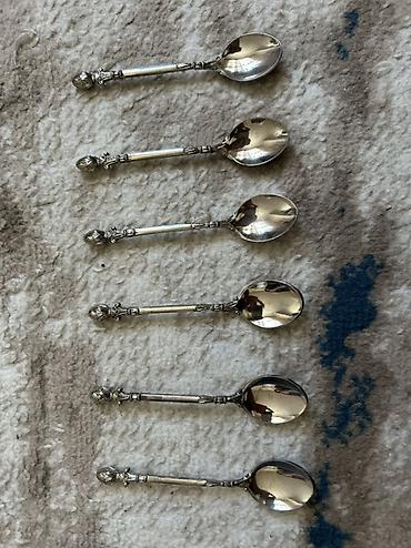 cay qaşığı: Çay dəsti, rəng - Gümüşü, Metal, 6 nəfərlik — 2