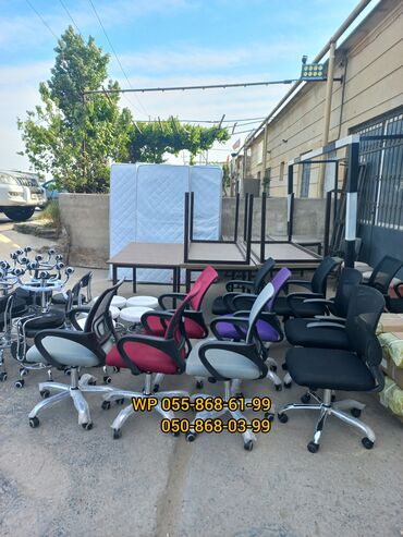 Ofis və oyun kresloları: Yeni, Təkərli, Qolları tənzimlənmir, Parça — 8