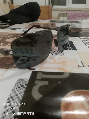şuadan qoruyucu eynək: Kişi gün eynəyi – aviator tərzi - Çərçivə: metal, tünd rəngli, düz — 1