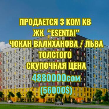 дом на иссык куле купить: 3 комнаты, 65 м², Элитка, 8 этаж, ПСО (под самоотделку)