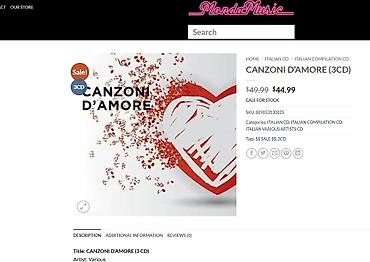 cd disklər: CD-Canzoni D'amore 3 cd-Italia musiqinin toplusu-3 CD dən ibarətdir — 5
