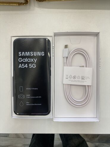 Samsung: Samsung Galaxy A54 5G, 256 GB, rəng - Qara, Zəmanət, Sensor, Barmaq izi