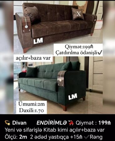 Divanlar: Divan, Yeni, Açılan, Bazalı, Parça, Rayonlara çatdırılma