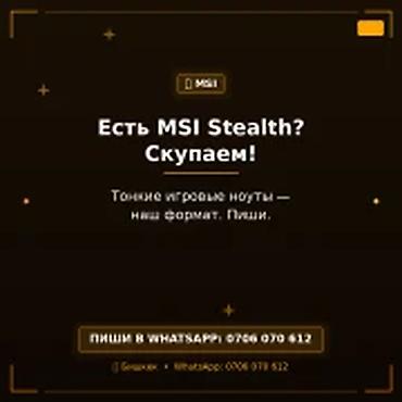 Скупка компьютеров и ноутбуков: Категория: Скупка компьютеров и ноутбуков Есть MSI Stealth? Скупаем — 1
