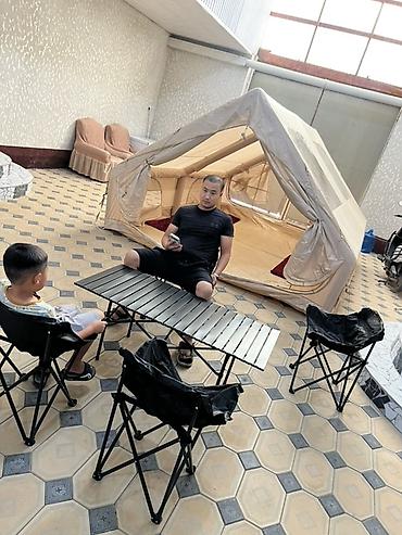 Спорт жана эс алуу: Продажа и аренда Просторная кемпинговая палатка с надувным каркасом — 4
