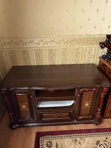 Тумба и подставка для телевизора, Б/у, Напольная, Дерево, Самовывоз, цвет - Коричневый