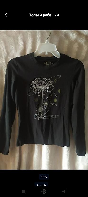 Топы и рубашки: Рубашка, цвет - Черный, Б/у — 2