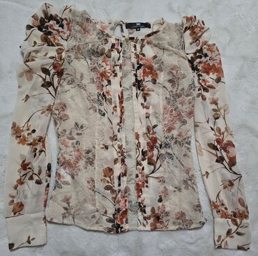 Bluze: Elisabetta Franchi, S (EU 36), Cvetni, bоја - Bež — 6