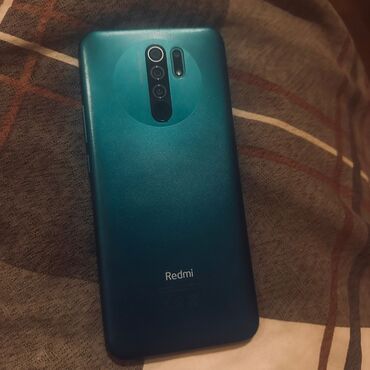 сотовый телефон fly fs505: Redmi 9, 128 ГБ, цвет - Голубой, Отпечаток пальца