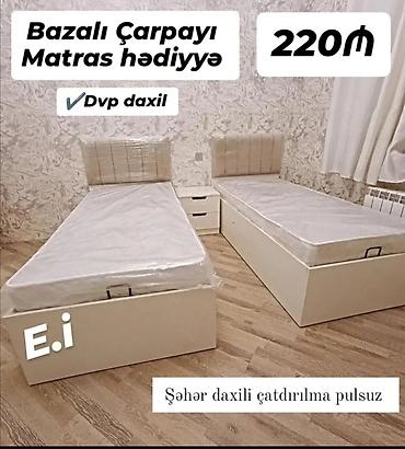 2 el carpayi: Yeni, Təknəfərlik çarpayı, Bazalı, Matras ilə, Siyirməsiz — 1