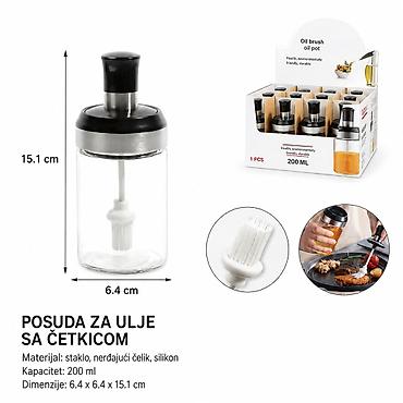 KMT Staklena četka boca 5412042 Praktična posuda za ulje sa