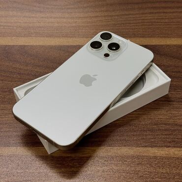 айфон: IPhone 15 Pro Max, Б/у, 256 ГБ, Белый, Коробка, 92 %