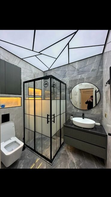 Duş kabinaları, arakəsmələr: Yeni Arakəsmə, Künc üçün, Ünvandan götürmə, Pulsuz çatdırılma — 2