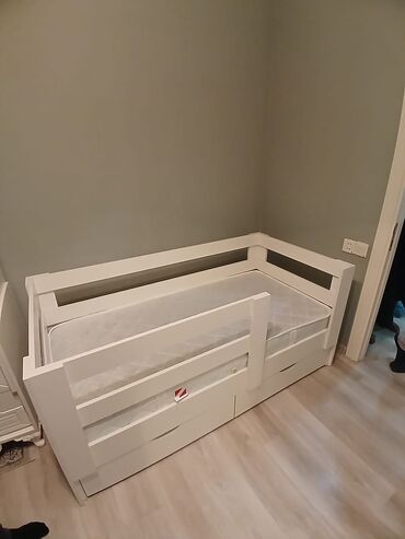 Təknəfərlik uşaq çarpayıları: Oğlan və qız üçün, Yeni, Çarpayı, Bazasız, Matras ilə — 3