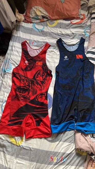 мма форма: Спортивные борцовские трико BIGSER (2 штуки). - Модели: красное и