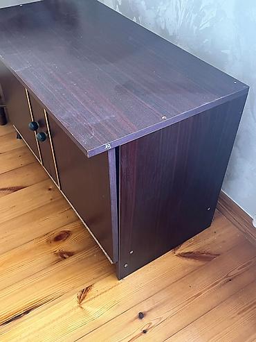eurohome qapılar: Taxta TV/komod dolabı - Material: laminat/LDSP (qaranlıq qoz rəngi) - — 2