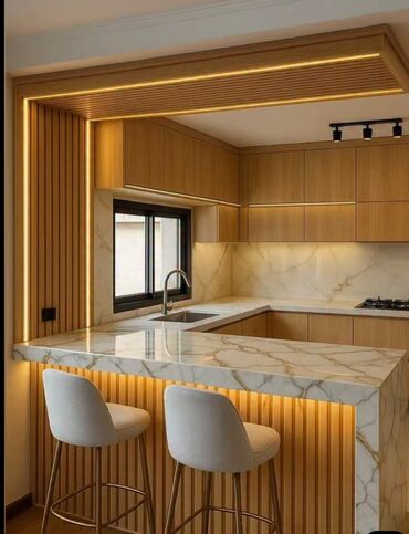 Sifarişlə mətbəx mebeli: Sifarişlə mətbəx dəsti, Özü çəkən petlələr, Mat laminat, Kredit var, Pulsuz çatdırılma, Rayonlara çatdırılma — 29