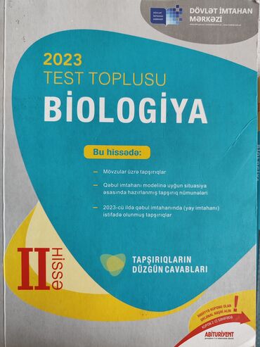 Биология: Məhsul: “2023 Test Toplusu – Biologiya, II hissə” Nəşriyyat: Dövlət
