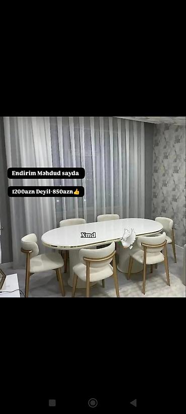 Qonaq otağı üçün, Yeni, Oval masa, 6 stul lalafo.az -da Qonaq otağı üçün, Yeni, Oval masa, 6 stul
