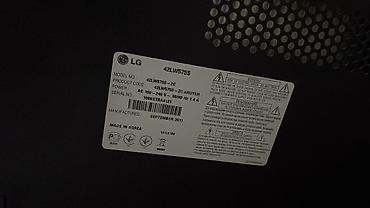 TV və video: LG 42LW575S LED TV - Ekran diaqonalı: 42" - Model: 42LW575S-ZC - — 2