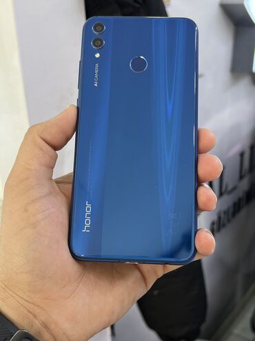 телефон флай 510: Honor 8X, 64 ГБ, цвет - Синий, Две SIM карты