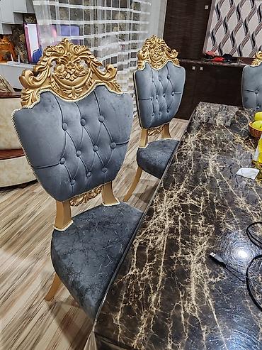 Mebel: Qonaq otağı üçün, İşlənmiş, rəng - Boz Stul — 1