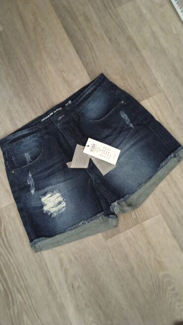 джинсовые шорты бриджи: Күнүмдүк шортылар, Кыска модель, S (EU 36)