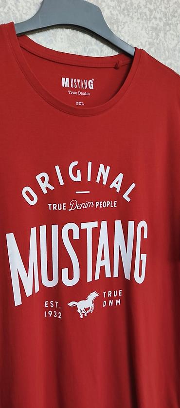 isma mustang: Futbolka, Mustang, 3XL, rəng - Qırmızı — 3