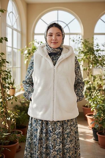 флисовые жилеты: Утепленный, Меховой, Осень-весна, Искусственный мех, Короткая модель, С карманами — 6