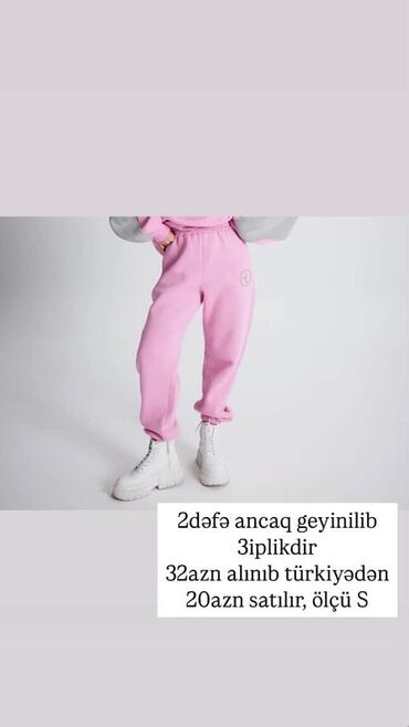 женские кофты для полных: Məhsul: Qadın idman şalvarı - Rəng: Açıq çəhrayı - Kəsim: Jogger