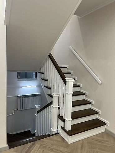 elegance stroy: Деревянная лестница Для дома, Бесплатная доставка, Вид дерева: Кара Жыгач, Форма лестницы: Прямая, Стиль: Классический — 1
