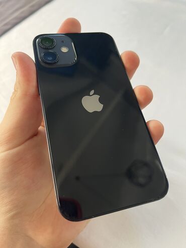 Apple iPhone: IPhone 12 mini, Б/у, 64 ГБ, Черный, Чехол, Кабель, 77 %