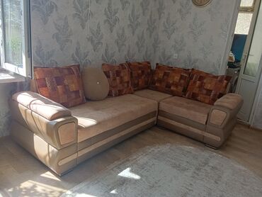 Комплекты диванов и кресел: Угловой диван, Ткань