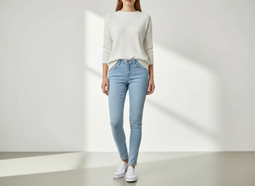 damskie jeansy rurki: Skinny, Jeansy damskie, rozmiar S