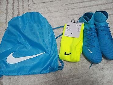 Бутсы: Футбольные бутсы Nike Phantom Luna (FG) — ярко‑голубой цвет. Оригинал — 7