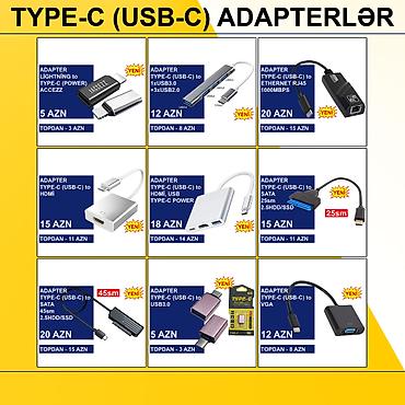 Digər kompüter aksesuarları: Type-C/USB-C Adapterlər/Konverterlər (Çeviricilər) ⭐Type-C (USB-C) to — 1