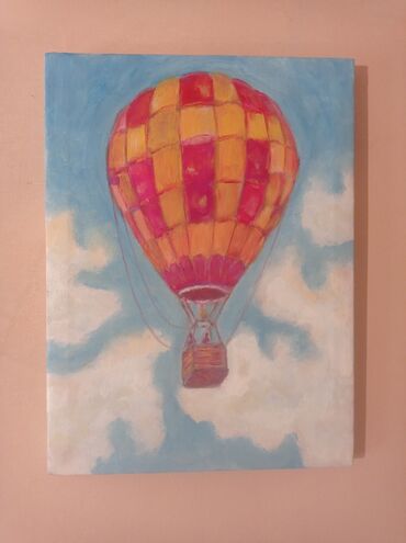 imam cavad hirzi: Orijinal əl işi rəsm əsəri: “Hava şarı” - Texnika: kətan üzərində