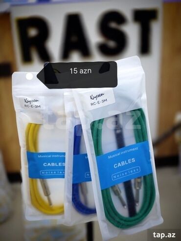 Kabellər, adapterlər: Kabel RC-F1 Musiqi alətləri kabeli RC-F1M SES KABELI Gitara kabeli — 11