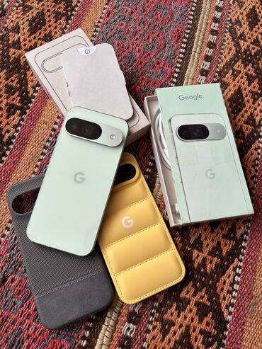 Google: Google Pixel 9, Б/у, 128 ГБ, цвет - Зеленый, 1 SIM, eSIM