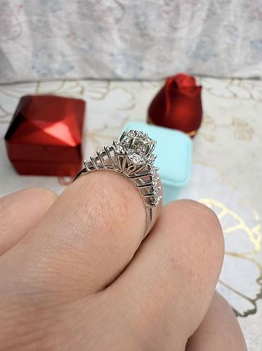 karat brilliant: Nişan, Üzük, Ağ qızıl, 750 Əyar, Brilyant, 0.26-0.50 Karat — 2