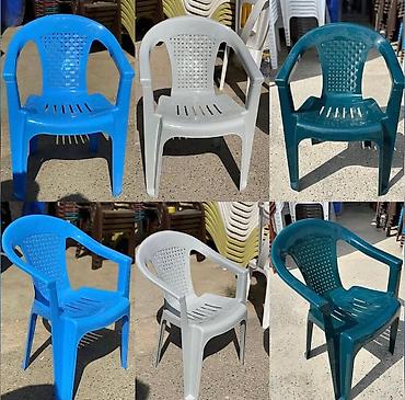 plastik kamod: Plastik masa və stul dəsti - Tərkib: 1 ədəd masa + 4 ədəd stul (bəzı — 8