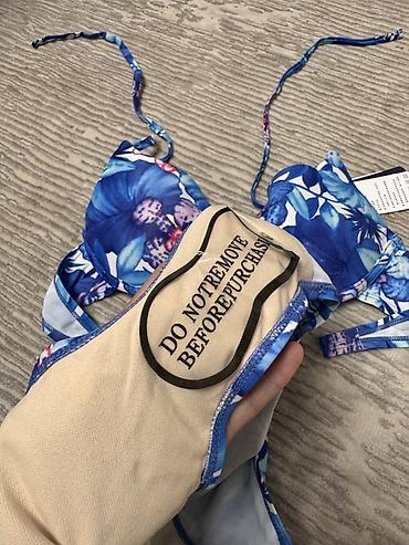 туника и: Пляжный комплект в синей цветочной расцветке. В набор входят: - — 2
