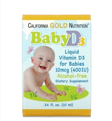 Vitaminlər və BAƏ: California GOLD Nutrition D3 Vitamin usaq ucun