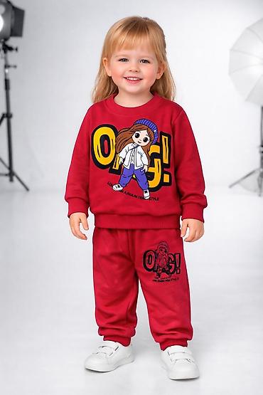 triko dest: Uşaq üçün 2 hissəli triko dəst - Komplekt: uzunqol sweatshirt + — 3
