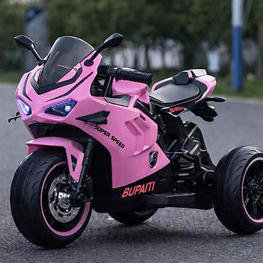 stvari u pernici: Dečiji motor na akumulator – roze, sportski model (Šifra: 144roze-90) — 1