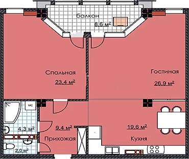 Продажа квартир: 2 комнаты, 94 м², Элитка, Готовая ПСО (под самоотделку) — 3